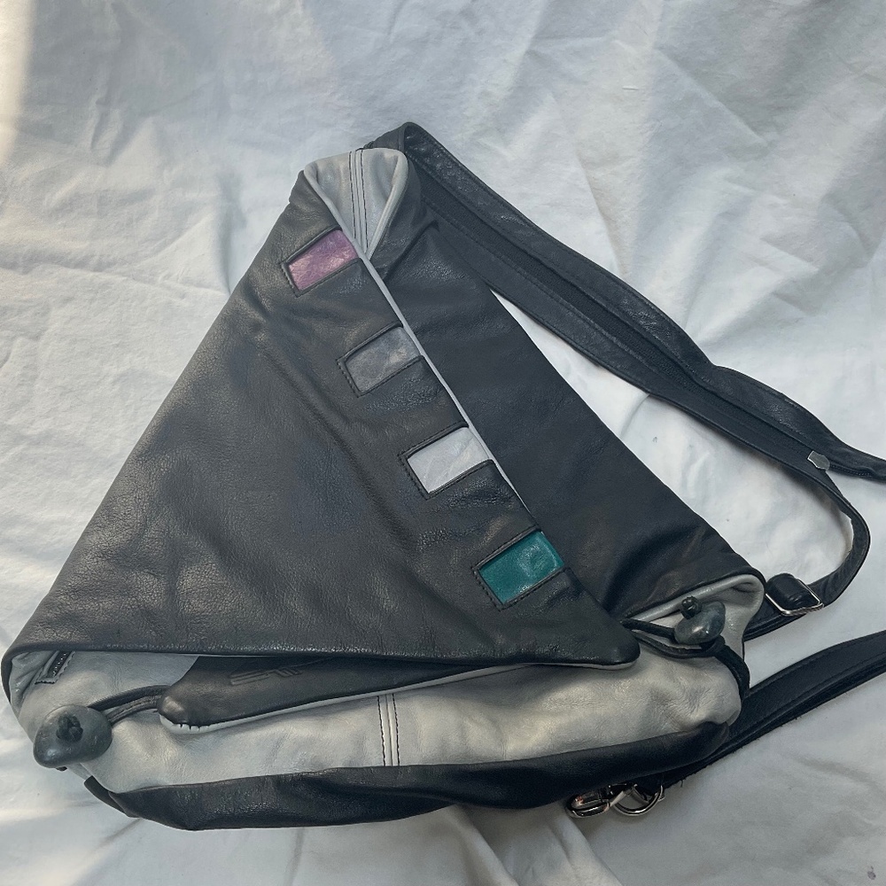 Anita Jackel Trifold Leather Backpack Sling Bag